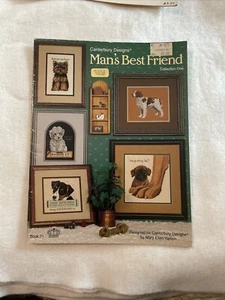 Mans Best Friend Collection One Counted Cross Stitch Book 8 Dog Breeds Vtg 1990 - Picture 1 of 2