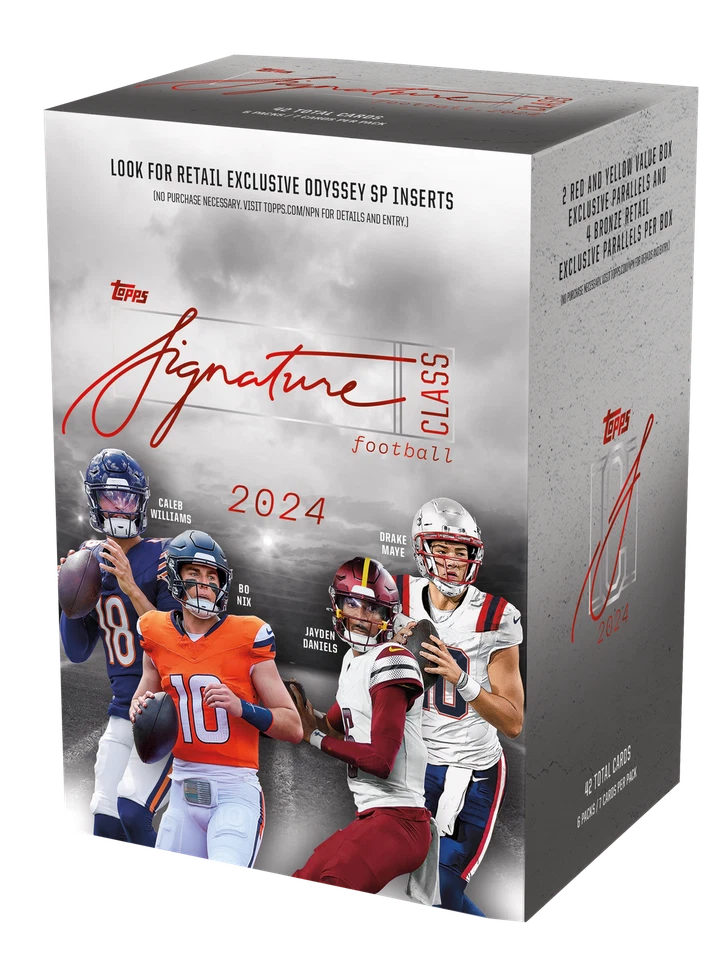 (1) 2024 TOPPS SIGNATURE CLASS VALUE/BLASTER BOX (42 Cards) Football New QTY