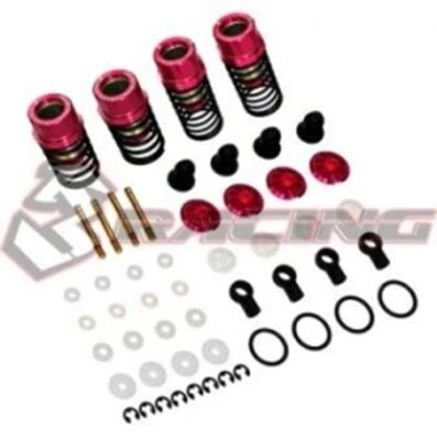 3RACING SAK-D4828 Aluminum Oil Damper Set - 57mm 1/10 RC D4 AWD RWD Drift Car - Image 1 of 2