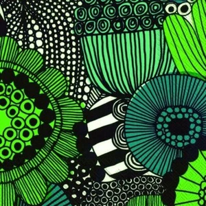 SIIRTOLAPUUTARHA green floral Marimekko paper lunch napkins new 20 in pack - Picture 1 of 1