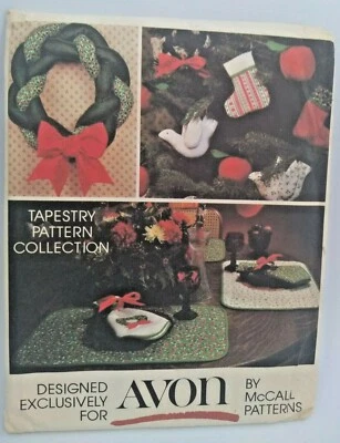 McCall's Avon Christmas Decorations Sewing Pattern Wreath Stockings Ornaments - Image 1 of 4