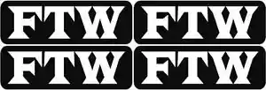 Calcomanía 4-3" x 1" FTW F#@K the World casco de motocicleta casco rígido vinilo pegatina - Imagen 1 de 1