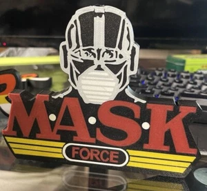 M.A.S.K Máscara Fuerza Signo 7” 7 pulgadas Pop Art Signo Colgar o Soporte - Imagen 1 de 2