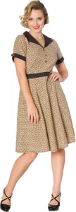 Vestido Rockabilly Banned DITZY WINTER FLORAL Vintage FLORES Cuello en V - Imagen 1 de 5