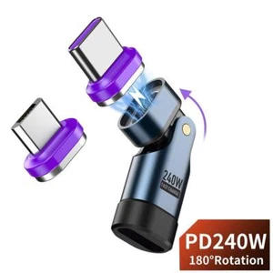 240W Magnetic TypeC Adapter PD 3.0 Fast Charging Cable_ O8Z3 - Photo 1/24