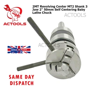 MT2 Drehzentrum MT2 Schaft 2" 50 mm 3 Backen selbstzentrierend Baby Drehbankfutter UK - Bild 1 von 15