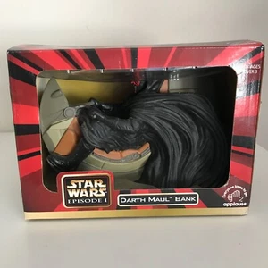 1999 Star Wars Darth Maul on Sith Speeder 9" Vinyl Coin Bank new in box - Picture 1 of 7