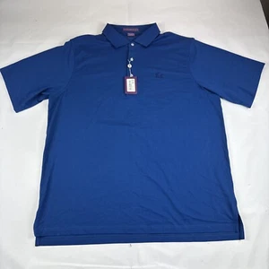 Martin Easy Care Golf Polo Men XXL Blue Short Sleeve 1/4 Button Shirt Preppy NEW - Picture 1 of 7