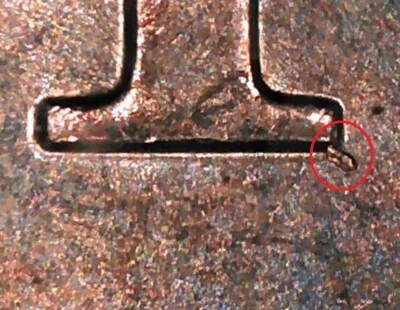 SN526 2008 P Martin Van Buren Presidential Dollar Coin Die Chip Error - Image 1 of 4