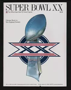 1986 Super Bowl XX Program Chicago Bears VS New England Patriots (405679) - Picture 1 of 2