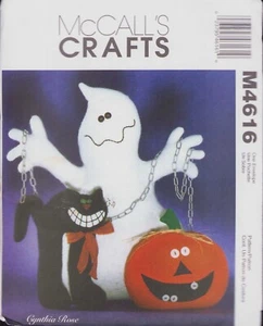 Halloween Ghosts Pumpkins Cats Decorations Dolls Crafts McCalls 4616 - Picture 1 of 2