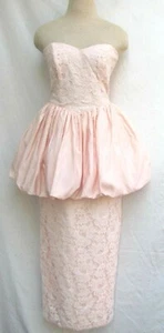 VINTAGE..GUNNE SAX..PASTELL PINK..LANG..BLASENBALLONHÜFTEN..TRÄGERLOS..KLEID..Gr. XS - Bild 1 von 7