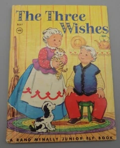 The Three Wishes Rand McNally Junior Elf Book Vintage 1945 - Imagen 1 de 12