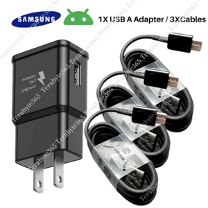 For SAMSUNG Galaxy S8 S9 S10Plus Note10 Fast Wall Car Charger Type-C USB C Cable - Picture 1 of 14