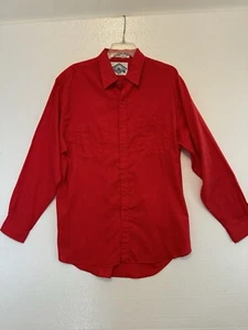 Vintage Trader Bay Long Sleeve Button Down Mens Shirt Large Tall RED - Picture 1 of 11
