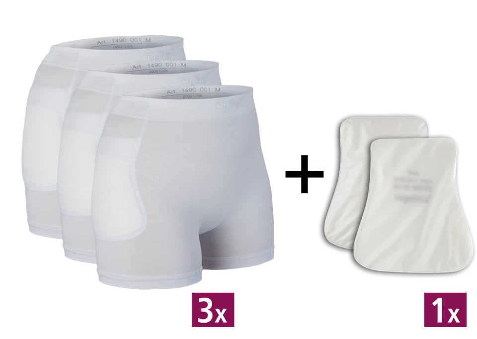 Hüftschutzhose mit Protektor Hüftprotektor SET4+2008 SUPRIMA Hüftpolster Schutz
