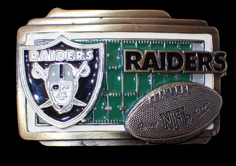 VINTAGE 1980'S RAIDERS BELT BUCKLE GREAT AMERICAN PRODUCTS PEWTER Cover
