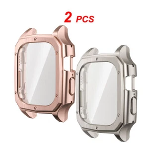2 szt. etui na PC + folia hartowana osłona ochronna do Apple Watch Ultra1 2 49mm etui - Zdjęcie 1 z 19