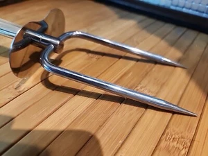  Stainless Large Joint Roast Holder Fork 8 3/4 - Picture 1 of 4