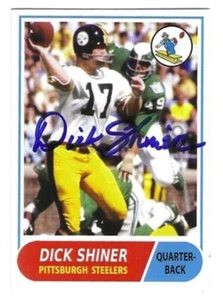 Autographed DICK SHINER Custom Steelers card w/Show Ticket - Picture 1 of 1