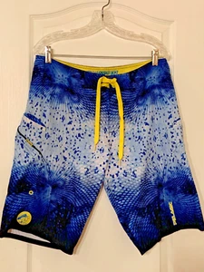 Pelagic Men's Swim Boardshorts Sharkskin Technology - Blue - Size 32 - Picture 1 of 7
