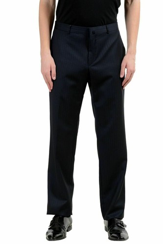 Versace Pantalone elegante uomo 100% lana a righe US 36 IT 52