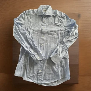 SuitSupply Thomas Mason Shirt Men’s 15 1/4 Long Sleeve Button Down Dress Striped - Picture 1 of 7