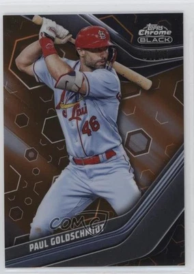 2023 Topps Chrome Black Orange Refractor /25 Paul Goldschmidt #4 - Image 1 of 2