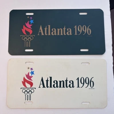Lote de 2 placas delanteras de los Juegos Olímpicos de Atlanta 1996 (hechas en 1992) Foto 1 de 4