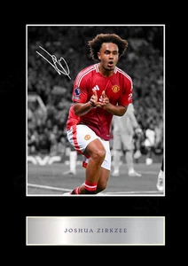 Joshua Zirkzee Man Utd Fútbol Firmado Edición Limitada Memorabilia Impresión Regalo - Imagen 1 de 36