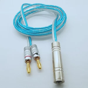 6.35mm 1/4" TRS Female to 4mm Bananas Plug Audio Speaker amplifier cable 1~16FT - Picture 1 of 2