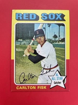 1975 Carlton Fisk Topps Boston Red Sox 3 - Image 1 of 2