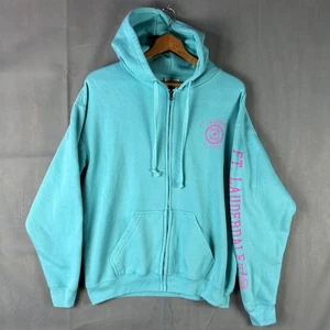 Pacific & Co Hoodie Herren Medium Aqua Blau Ft Lauderdale Reißverschluss Grafik Outdoor - Bild 1 von 7