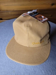 Nuovo Vintage Carhartt Cappello Berretto Snapback Marrone Mini Spellout A12BRN USA NOS - Foto 1 di 5
