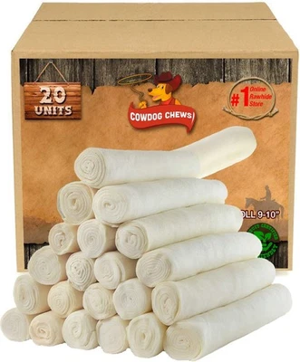 Cowdog Chews Retriever roll 9-10 inch All Natural Rawhide Product (20 Pac... - Image 1 of 4