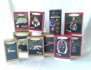 Lot 10 Vintage Star Trek Hallmark Ornaments Kirk Next Generation Space Vessels - Picture 1 of 23