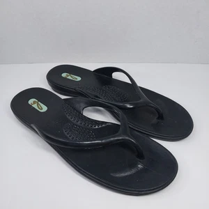 Sandalias OKA­·B Para Mujer Talla ML Tanga Abatible Negras Zapatos Cómodos Hechos en EE. UU. - Imagen 1 de 13