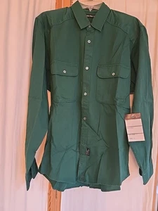 Vintage New Calvin Klein Sport Pine Green Shirt S - Picture 1 of 5