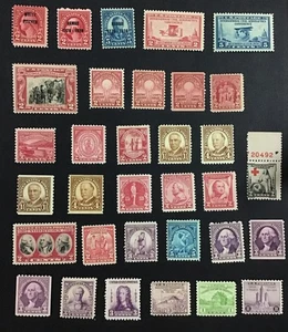 US 1928 - 1933 F-VF MH Lote entre Sc#646-729, Cv$55, (W56) - Imagen 1 de 2