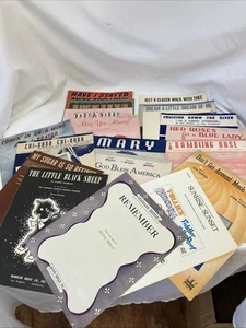 Vintage Sheet Music Lot of 18 Piano,guitar & Vocal Good Condition - Picture 1 of 10