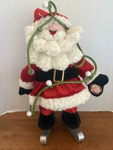 Dan Dee /Santa Claus /Coming to Town Skiing /Animated Musical Light Up 15 in - Picture 1 of 8