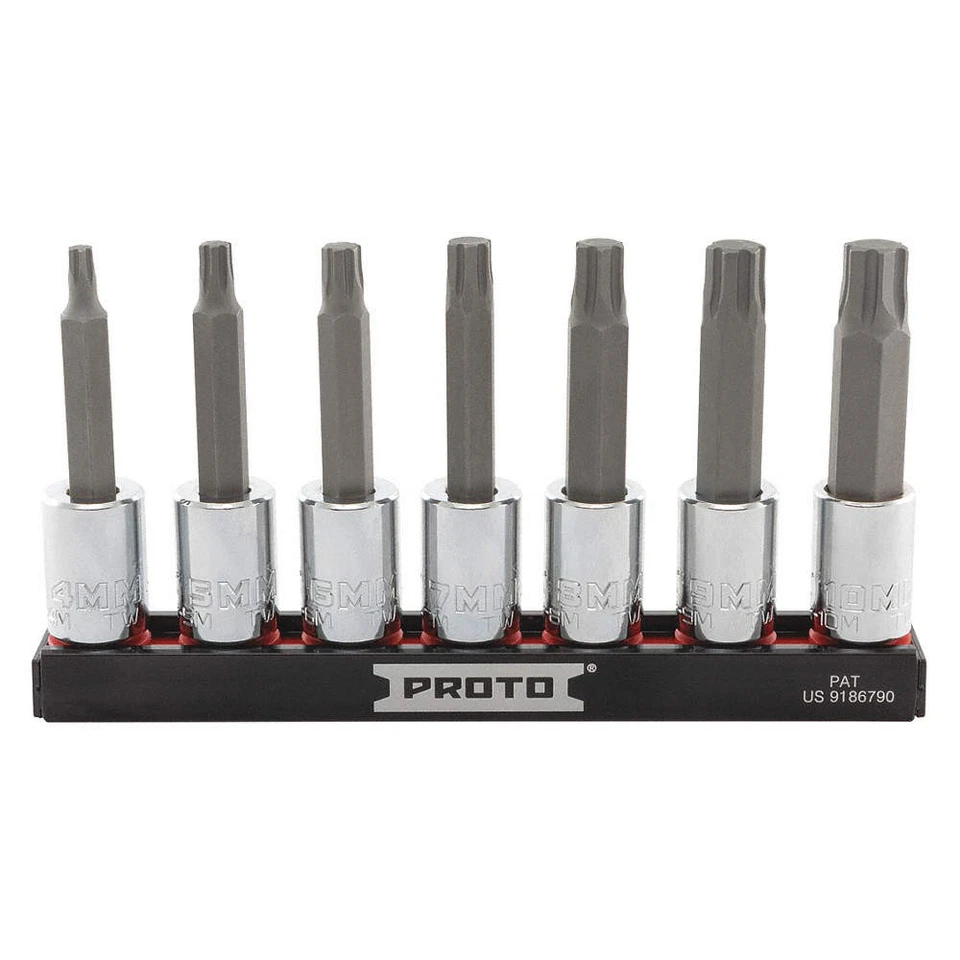 PROTO J4990R7MM Socket Bit Set, Steel, DrSz 3/8 in 56JT06 - Image 1 of 1