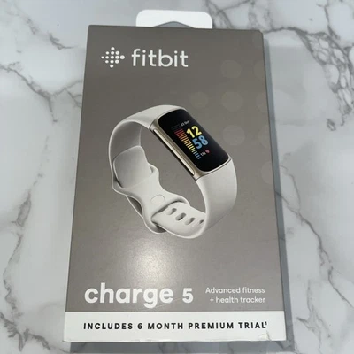 Fitbit Charge 5 Advanced Fitness and Health Tracker - Soft Gold w/Lunar White  - Image 1 of 3