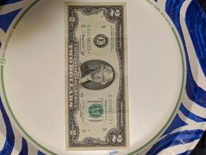 1976 - $2 Dollar Bill, VERY LOW Serial Number, STAR Note!  Excellent Condition - Picture 1 of 2