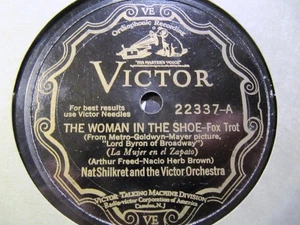 1930 Woman in the Shoe Movie LORD BYRON OF BROADWAY Nat Shilkret VICTOR 22337 - Picture 1 of 2