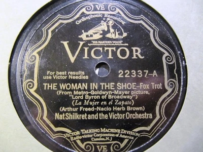 1930 Woman in the Shoe Movie LORD BYRON OF BROADWAY Nat Shilkret VICTOR 22337 - Image 1 of 2