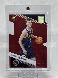 2022-23 Donruss Elite #202 Christian Braun /99 Aspirations Nuggest Rookie NM+ - Picture 1 of 3