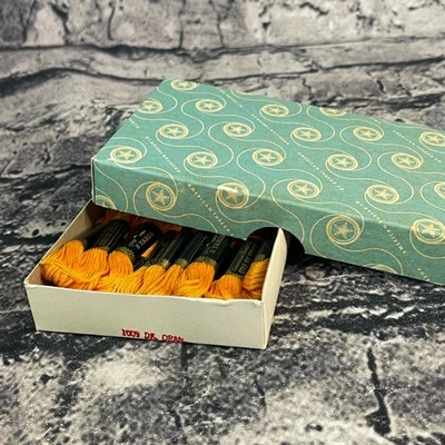 Vintage Star Six Strand Cotton American Thread ORANGE Floss 16 Skeins - Image 1 of 4