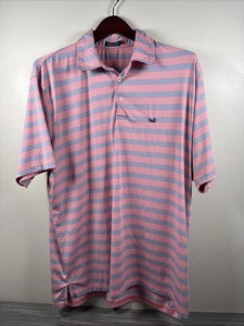 Southern Marsh Polo Shirt Mens 2XL XXL Red Blue Stripes Performance Stretch - Picture 1 of 6