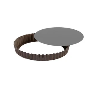Paderno World Cuisine 8.625 Inch Fluted Non-Stick Tart Pan with Removable Bottom - Picture 1 of 5